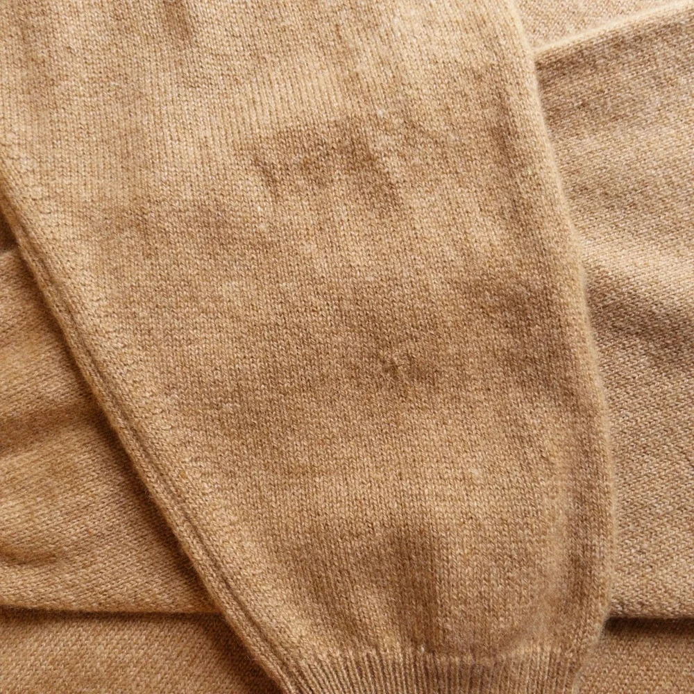 Brooks Brothers Pure Cashmere Knit in Britain Camel Crewneck Sweater Mens Size M